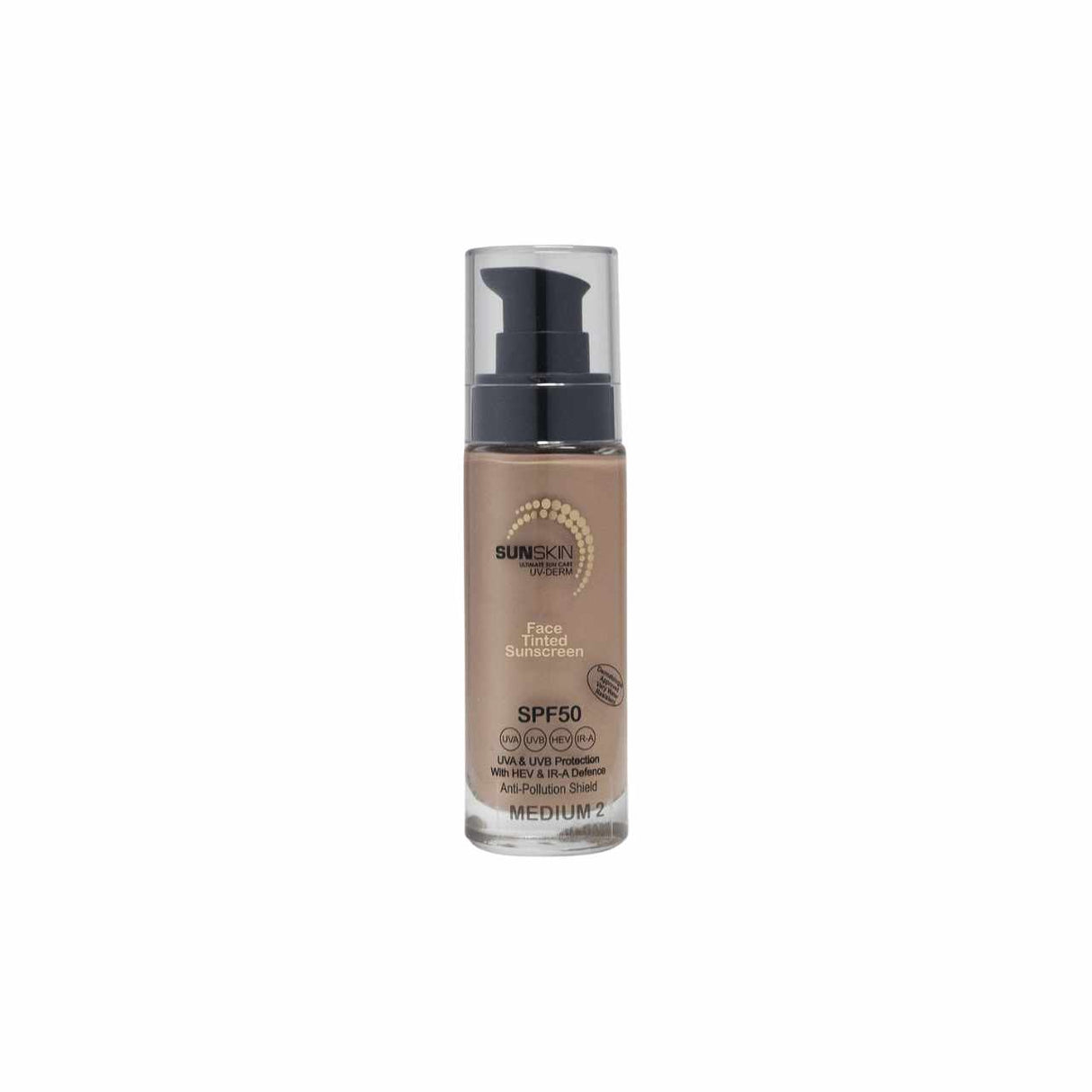 SunSkin UV DERM FACE SPF50 Tinted Sunscreen 30ml