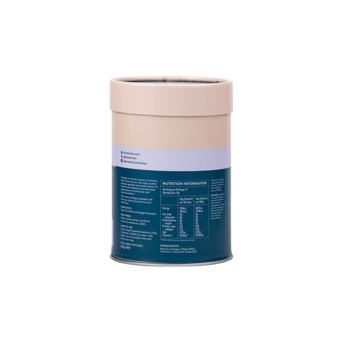 Dose &amp; Co Pure Marine Collagen Peptides - Shop Online | Retail Box