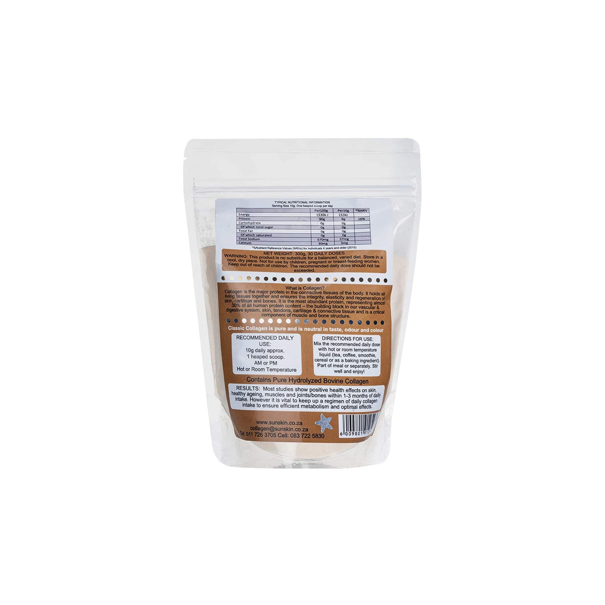 SunSkin Collagen Gold Peptides Classic 330g
