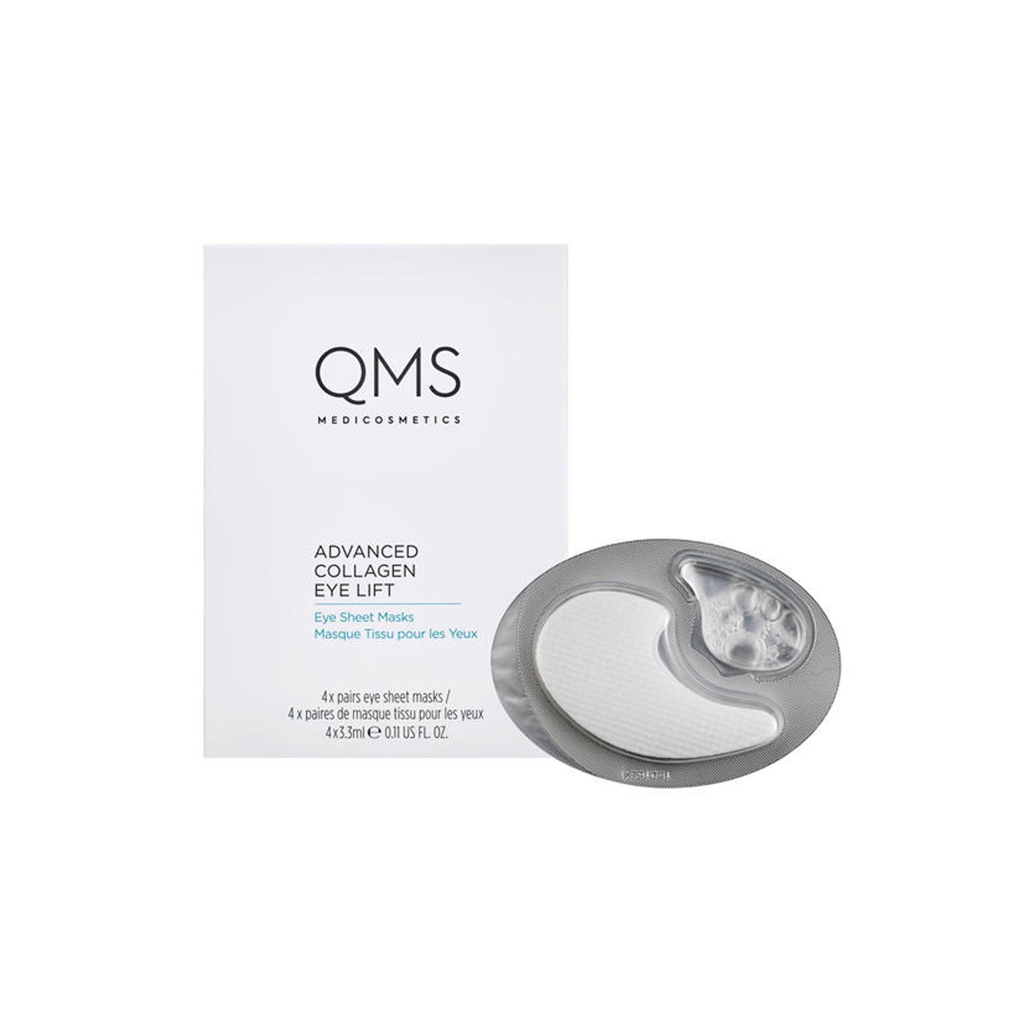 QMS Advanced Collagen Eye Lift Eye Sheet Masks X4